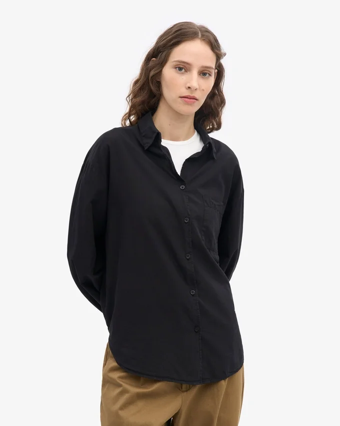 Camisas oversize orgánicas - Negro intenso