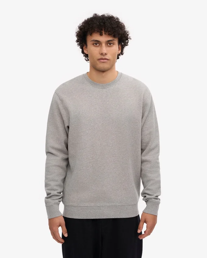 Camiseta Classic Organic de cuello redondo - Gris jaspeado