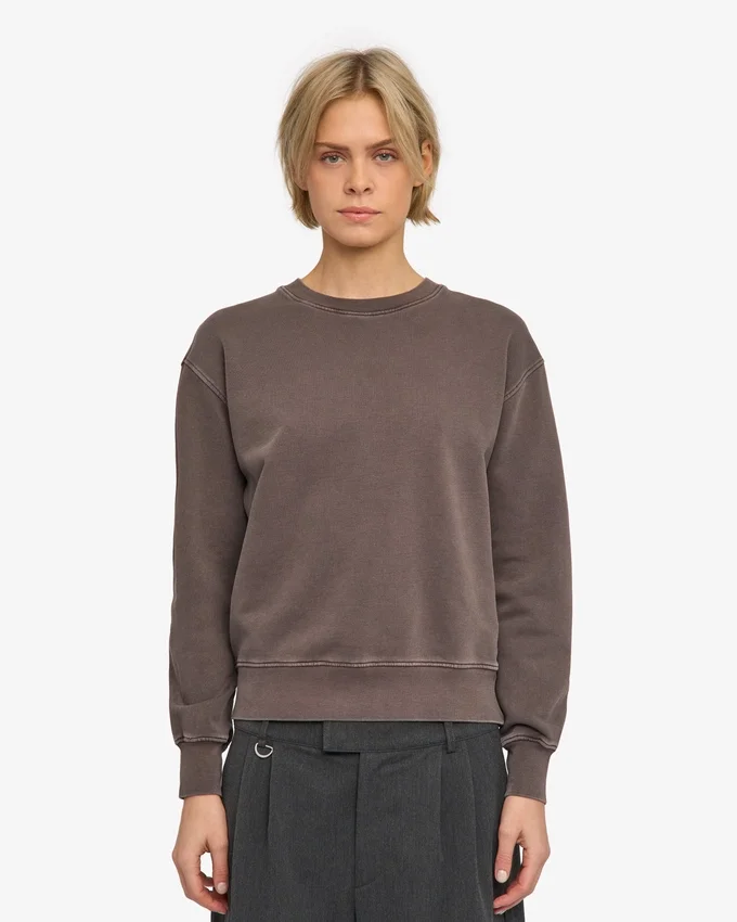Camiseta Classic Organic de cuello redondo para mujer - Barro descolorido