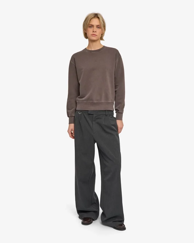 Camiseta Classic Organic de cuello redondo para mujer - Barro descolorido