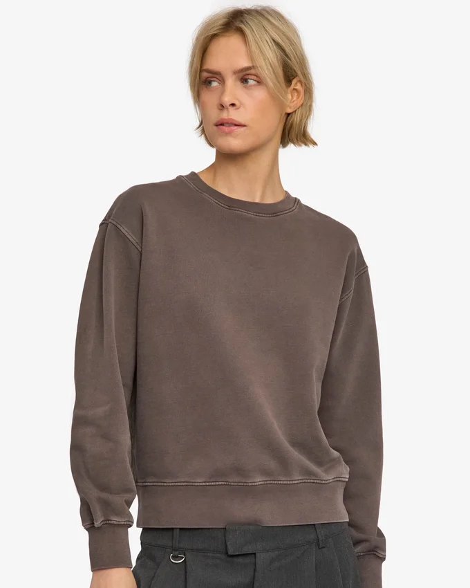 Camiseta Classic Organic de cuello redondo para mujer - Barro descolorido
