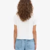 Camiseta corta de corte cuadrado orgánica - Blanco óptico