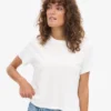 Camiseta corta de corte cuadrado orgánica - Blanco óptico