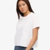 Camiseta corta de corte cuadrado orgánica - Blanco óptico