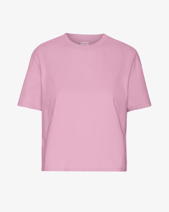 Camiseta corta holgada de algodón orgánico - Flor de cerezo