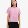 Camiseta corta holgada de algodón orgánico - Flor de cerezo