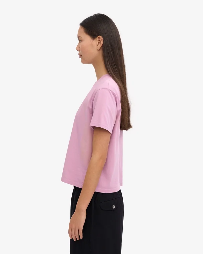 Camiseta corta holgada de algodón orgánico - Flor de cerezo