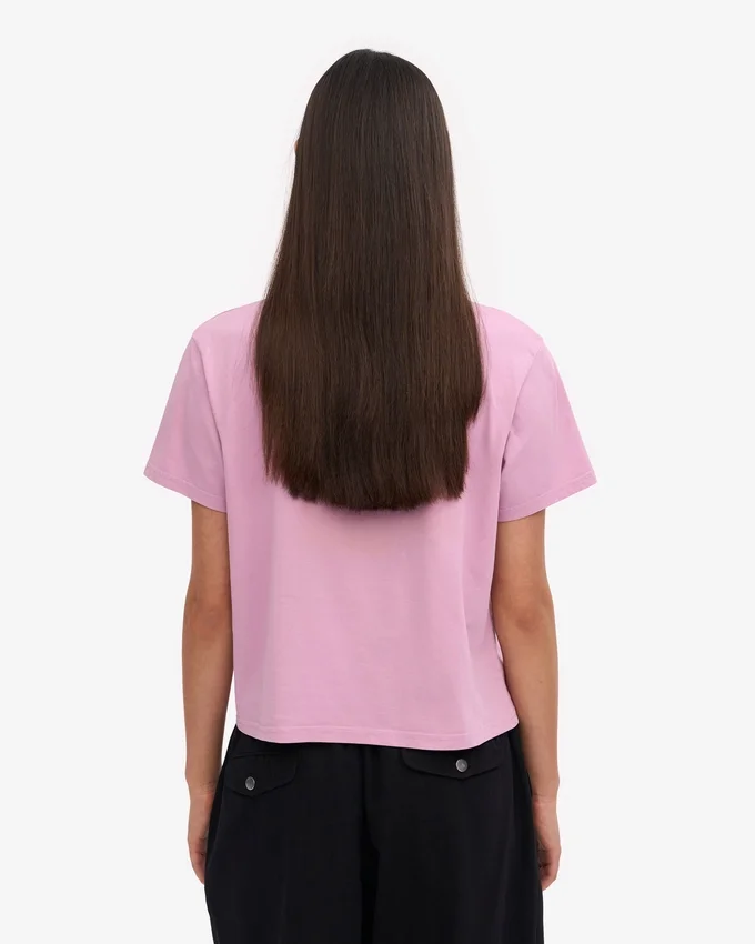 Camiseta corta holgada de algodón orgánico - Flor de cerezo