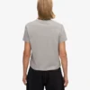 Camiseta corta holgada de algodón orgánico - Gris jaspeado