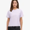 Camiseta corta holgada de algodón orgánico - Lavanda suave
