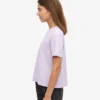 Camiseta corta holgada de algodón orgánico - Lavanda suave