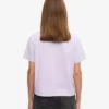 Camiseta corta holgada de algodón orgánico - Lavanda suave