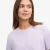 Camiseta corta holgada de algodón orgánico - Lavanda suave