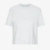 Camiseta corta holgada de algodón orgánico - Mezcla de colores nieve