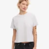 Camiseta corta holgada de algodón orgánico - Mezcla de colores nieve