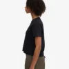 Camiseta corta holgada de algodón orgánico - Negro intenso