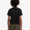 Camiseta corta holgada de algodón orgánico - Negro intenso