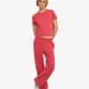 Camiseta corta holgada de algodón orgánico - Rojo descolorido