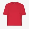 Camiseta corta holgada de algodón orgánico - Rojo escarlata