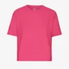Camiseta corta holgada de algodón orgánico - Rosa chicle