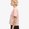 Camiseta corta holgada de algodón orgánico - Rosa descolorido
