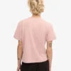 Camiseta corta holgada de algodón orgánico - Rosa descolorido