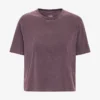 Camiseta corta holgada de algodón orgánico - Uva descolorida