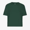 Camiseta corta holgada de algodón orgánico - Verde esmeralda