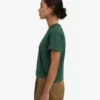 Camiseta corta holgada de algodón orgánico - Verde esmeralda
