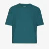 Camiseta corta holgada de algodón orgánico - Verde océano