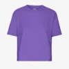 Camiseta corta holgada de algodón orgánico - Violeta ultravioleta