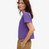 Camiseta corta holgada de algodón orgánico - Violeta ultravioleta