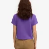 Camiseta corta holgada de algodón orgánico - Violeta ultravioleta