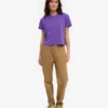 Camiseta corta holgada de algodón orgánico - Violeta ultravioleta