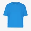 Camiseta corta holgada orgánica - Azul Pacífico