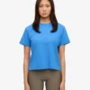 Camiseta corta holgada orgánica - Azul Pacífico