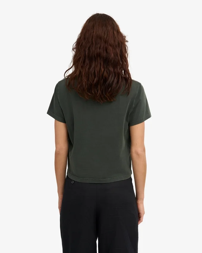 Camiseta corta holgada orgánica - Bosque de medianoche