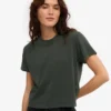 Camiseta corta holgada orgánica - Bosque de medianoche