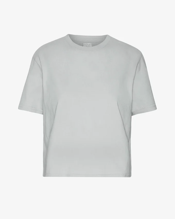 Camiseta corta holgada orgánica - Gris desgastado
