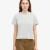 Camiseta corta holgada orgánica - Gris desgastado