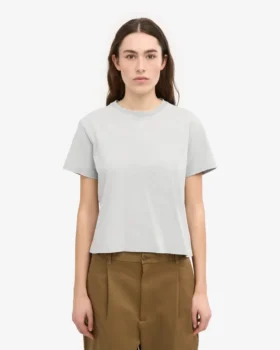 Camiseta corta holgada orgánica – Gris desgastado