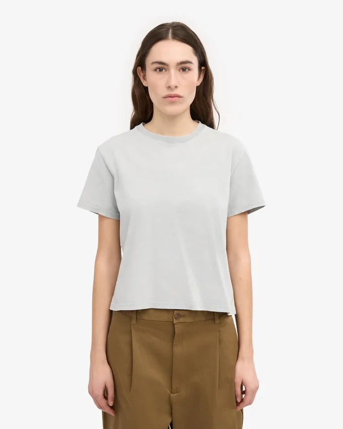 Camiseta corta holgada orgánica - Gris desgastado