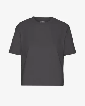 Camiseta corta holgada orgánica – Gris lava