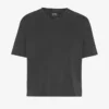 Camiseta corta holgada orgánica - Negro desgastado