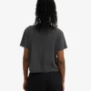 Camiseta corta holgada orgánica - Negro desgastado