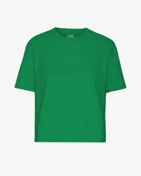 Camiseta corta holgada orgánica - Verde Kelly