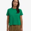 Camiseta corta holgada orgánica - Verde Kelly