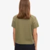 Camiseta corta holgada orgánica - Verde oliva apagado