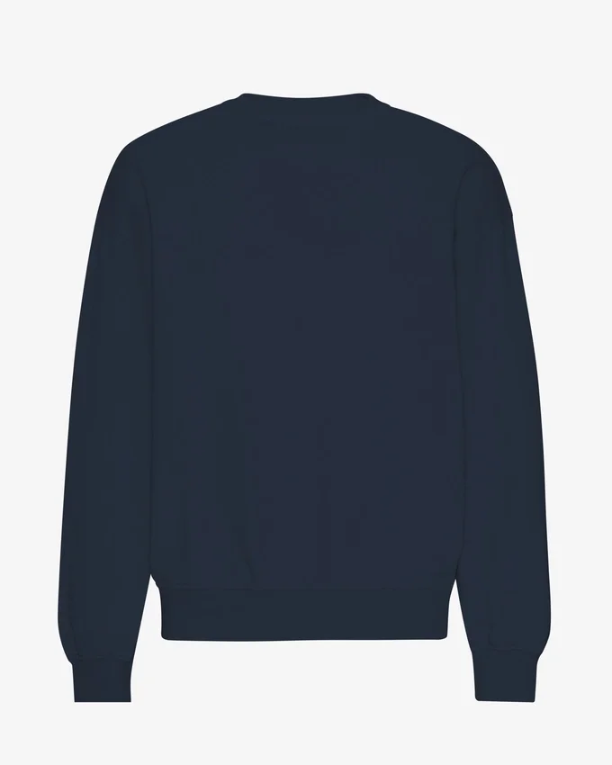Camiseta de cuello redondo oversize de algodón orgánico - Azul marino