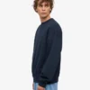 Camiseta de cuello redondo oversize de algodón orgánico - Azul marino